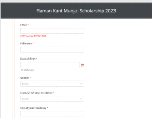 Raman Kant Munjal Scholarship 2023 : Apply Online, Check Status, Last Date