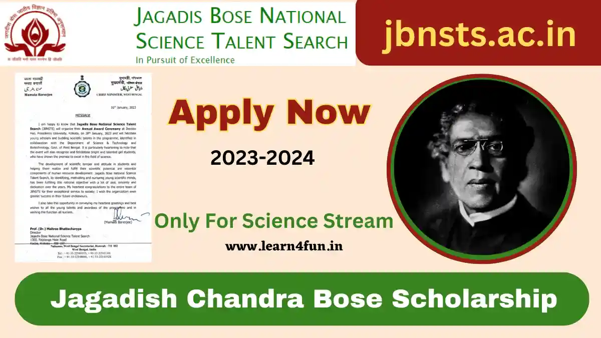 Jagadish Chandra Bose Scholarship 