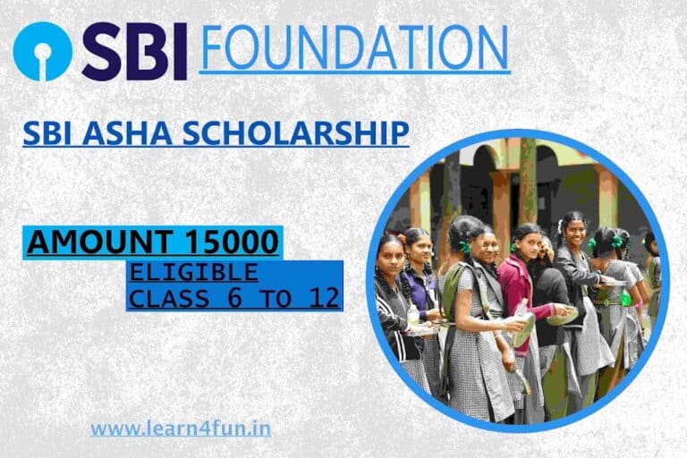 SBI Asha Scholarship 2023 || Apply Process, Reward Rs 15000, Important Documents