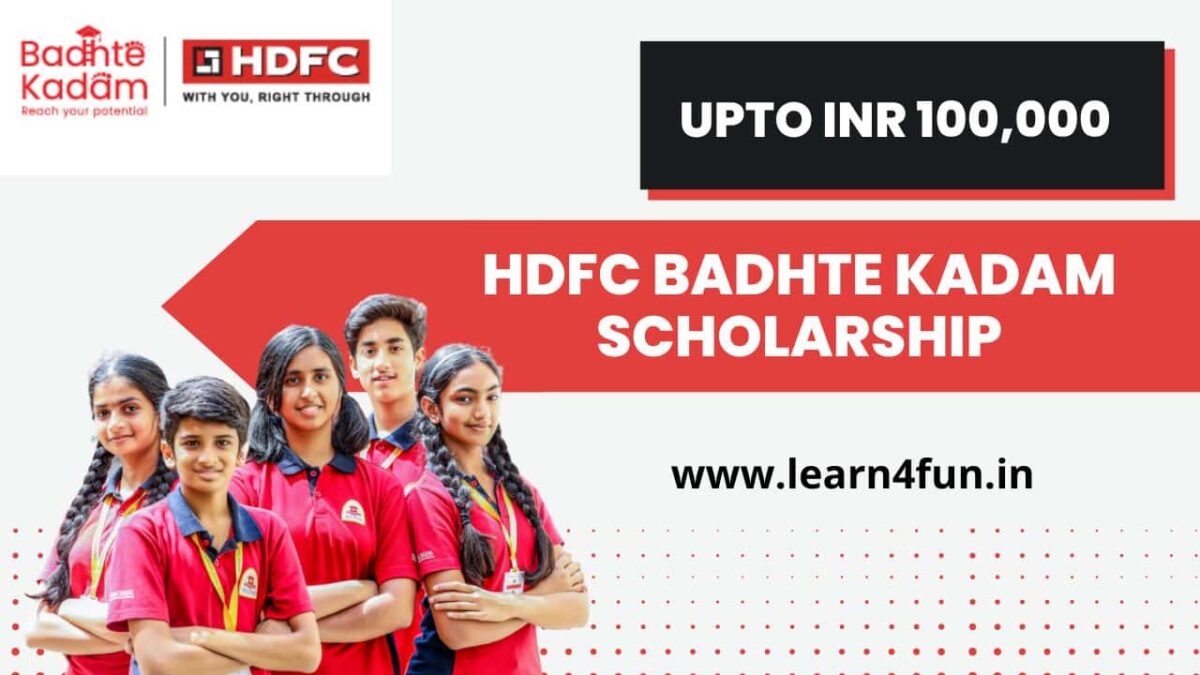HDFC Badhte Kadam Scholarship 2024 Application Process