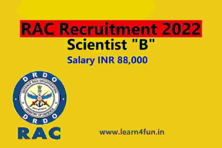RAC Recruitment 2022