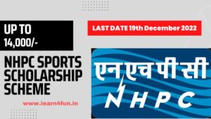 NHPC Sports Scholarship scheme