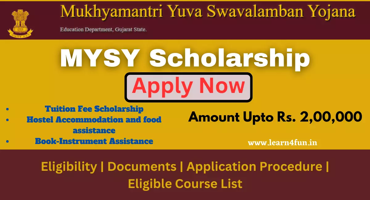 MYSY Scholarship 2024 Fresh & Renewal Apply, Last Date, Eligibility