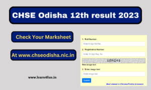 CHSE Odisha 12th result 2024